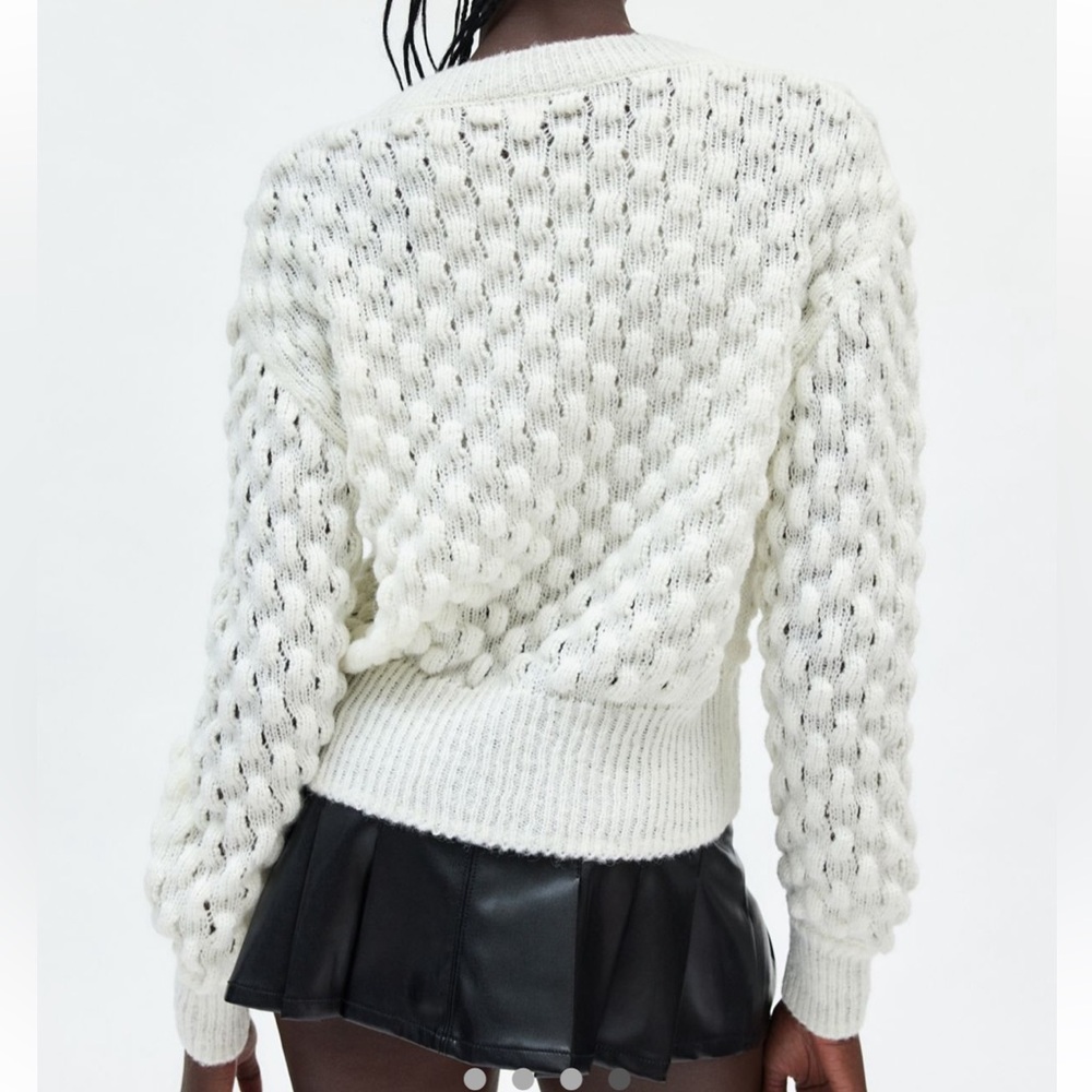 Cora Bow Cardigan Kimchi Blue by Urban Outfitters - Picture 4 of 14